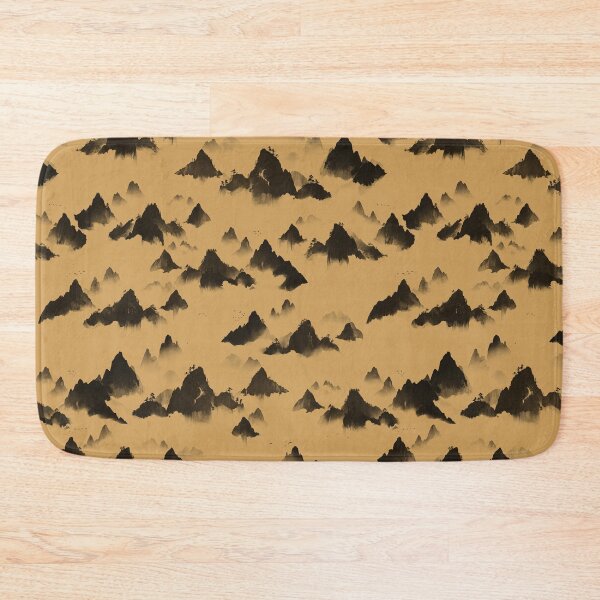 Item preview, Mystic Misty Mountains - Charcoal & Warm Golden Ochre designed and sold by Lidra Zehcnas.