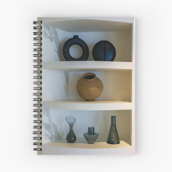 Item preview, Minimalist Shelving With Decorative Vases And Modern Home Decor Accents In Neutral Interior designed and sold by Nmallia.