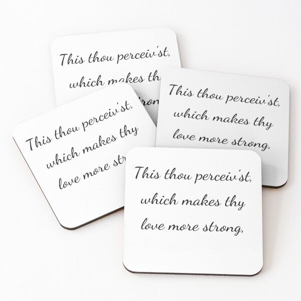 Item preview, “This thou perceiv’st, which makes thy love more strong,” - handwriting black designed and sold by ariksworld.