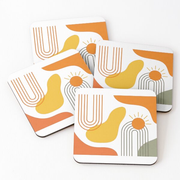 Item preview, Boho Abstract Art - Organic Terracotta Shapes designed and sold by conamor-bymel.