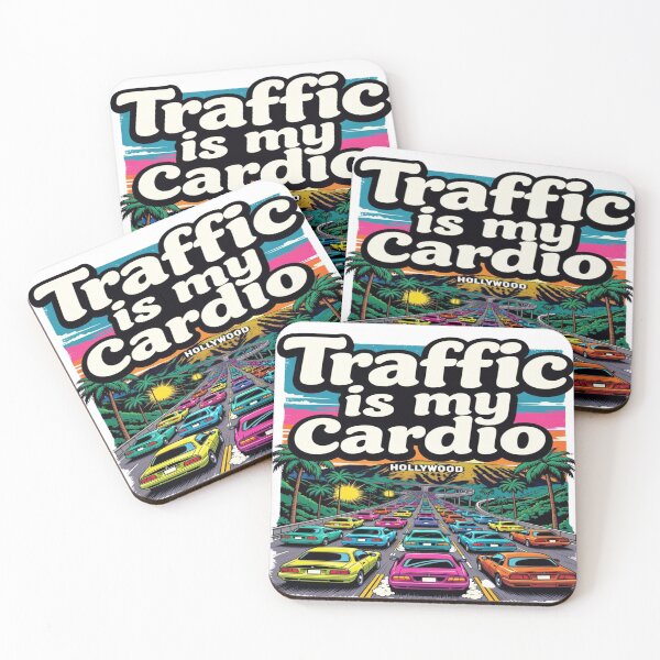 Item preview, Traffic Is My Cardio Funny Los Angeles LA Traffic California T-Shirt designed and sold by Sushikidsntod.