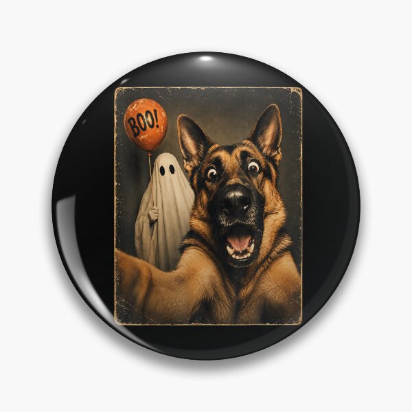 Item preview, German Shepherd Halloween Ghost Boo Selfie Dog Meme designed and sold by Khescoiu.