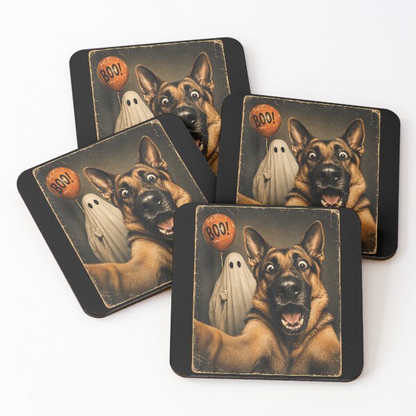 Item preview, German Shepherd Halloween Ghost Boo Selfie Dog Meme designed and sold by Khescoiu.