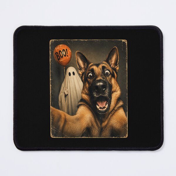 Item preview, German Shepherd Halloween Ghost Boo Selfie Dog Meme designed and sold by Khescoiu.