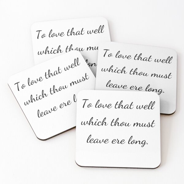 Item preview, “To love that well which thou must leave ere long.” - handwriting black designed and sold by ariksworld.