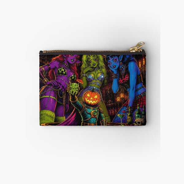 Item preview, Headless Horseman Demon Queens - Neon Vintage Horror Art designed and sold by TheHorsemanRidesAgain.