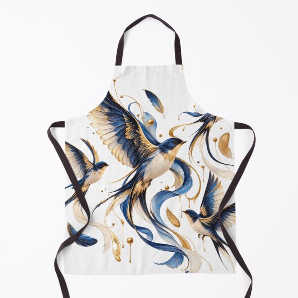 Item preview, Golden Swallow Flock in Flight – Aesthetic Birds Art designed and sold by Lovaryn.