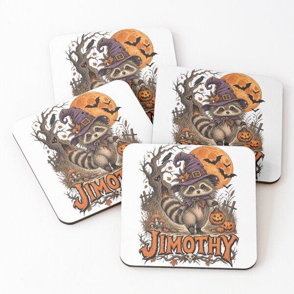 Item preview, Spooky Cute Halloween Jimothy Raccoon Witch Under the Full Moon Pumpkin designed and sold by SOUFIANE1991.