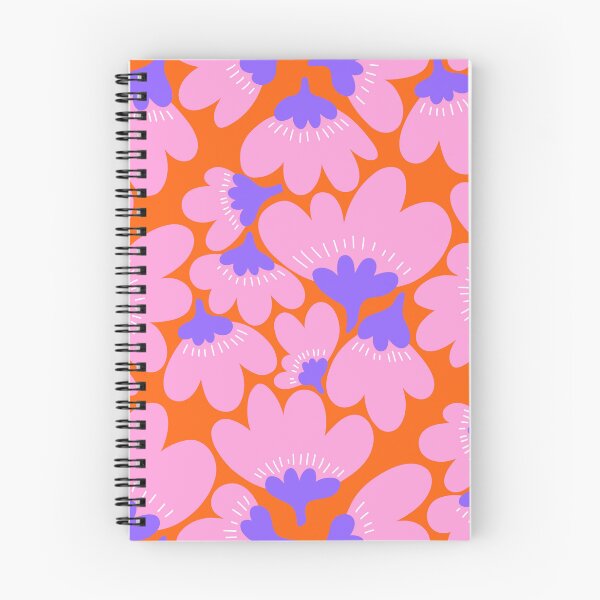 Item preview, Retro Pink Orange Floral Pattern designed and sold by jianina-alondra.