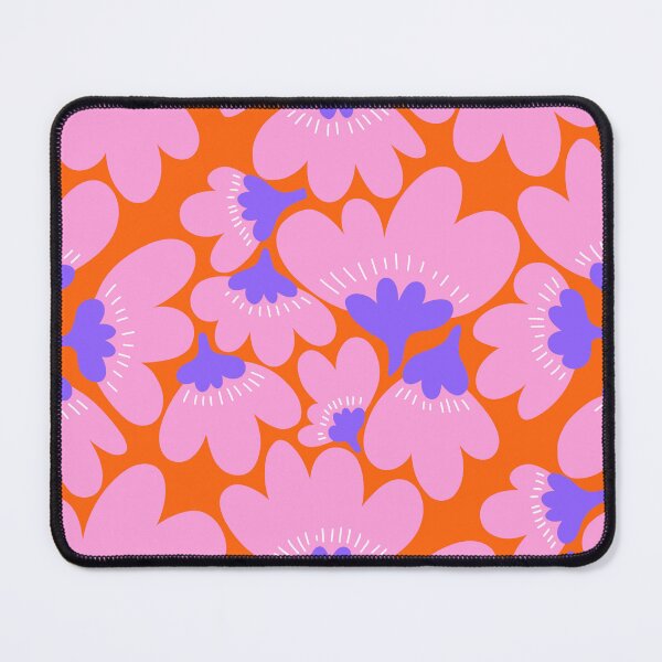 Item preview, Retro Pink Orange Floral Pattern designed and sold by jianina-alondra.