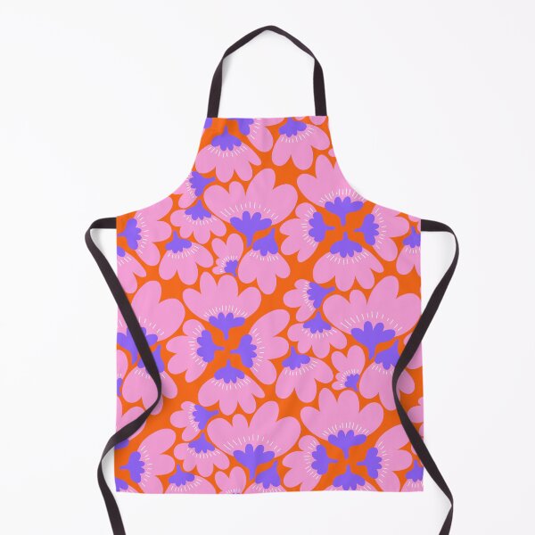 Item preview, Retro Pink Orange Floral Pattern designed and sold by jianina-alondra.