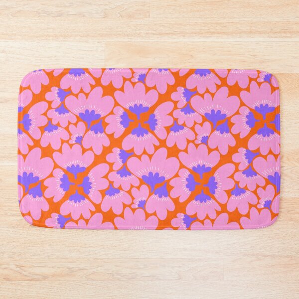 Item preview, Retro Pink Orange Floral Pattern designed and sold by jianina-alondra.