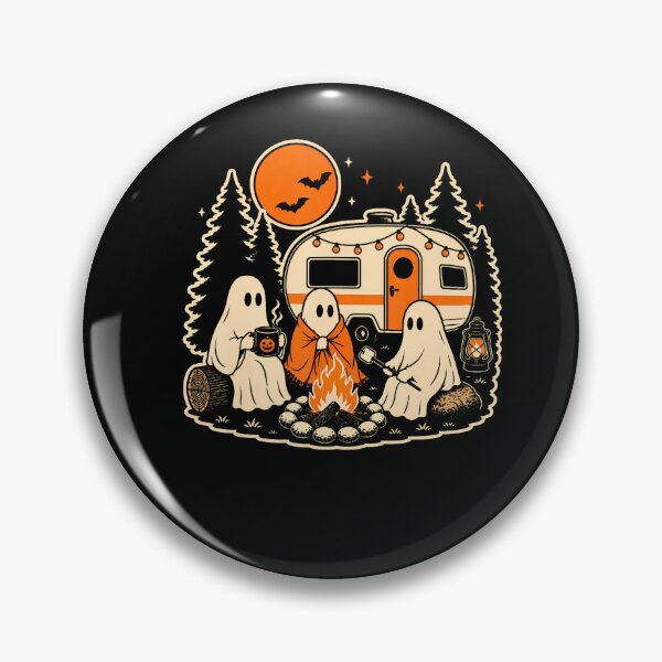 Item preview, Halloween Camping Ghost Camper Vintage Style designed and sold by Khescoiu.