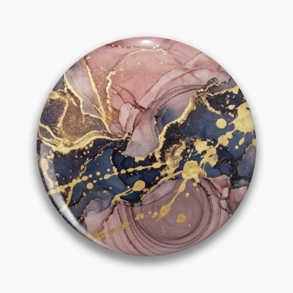 Item preview, Liquid Marble Pink and Gold - Abstract Fluid Art designed and sold by conamor-bymel.