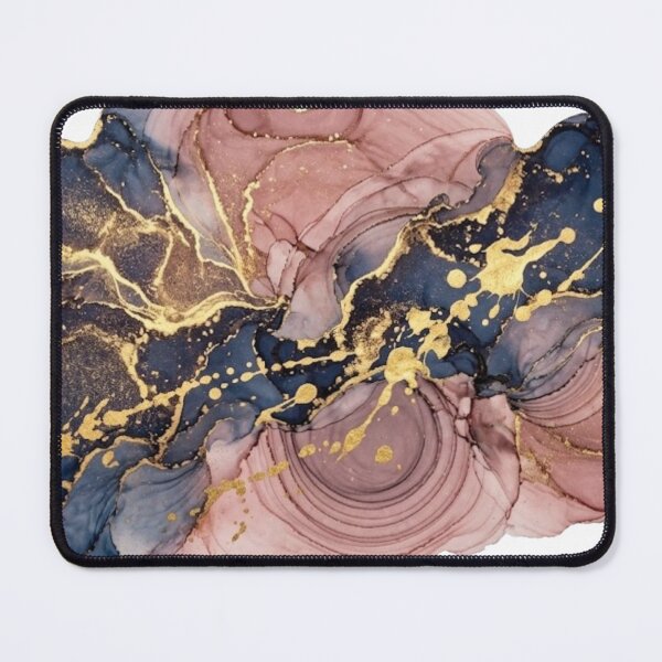 Item preview, Liquid Marble Pink and Gold - Abstract Fluid Art designed and sold by conamor-bymel.