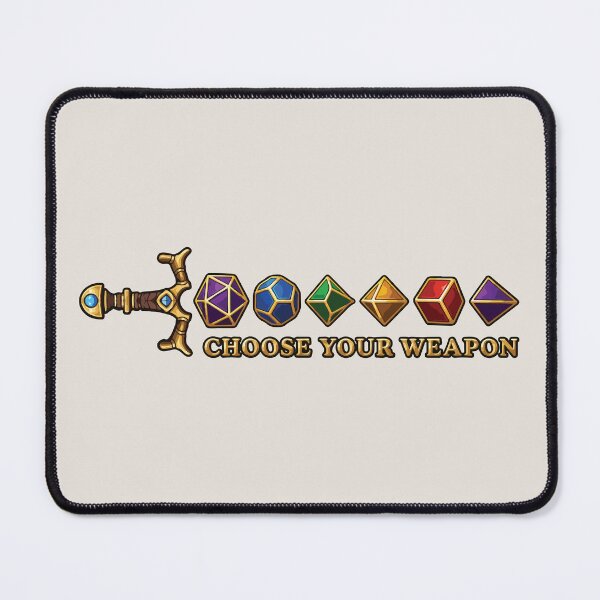 Item preview, Choose Your Weapon Polyhedral Dice Sword DND designed and sold by BrownHorse90s.