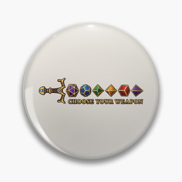 Item preview, Choose Your Weapon Polyhedral Dice Sword DND designed and sold by BrownHorse90s.