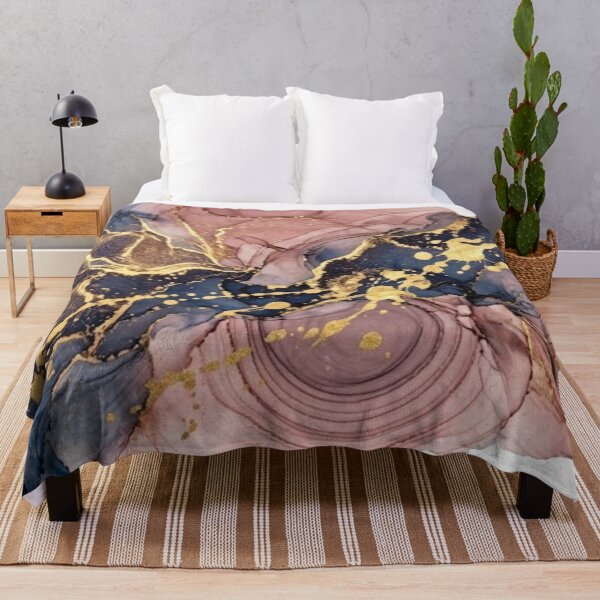 Item preview, Liquid Marble Pink and Gold - Abstract Fluid Art designed and sold by conamor-bymel.