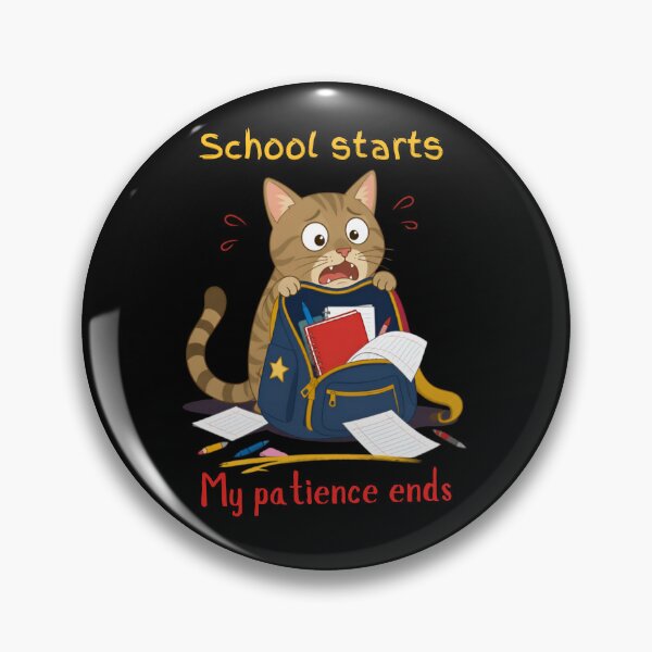 Item preview, School Starts My Patience Ends Funny Back to School Cat designed and sold by T-version.