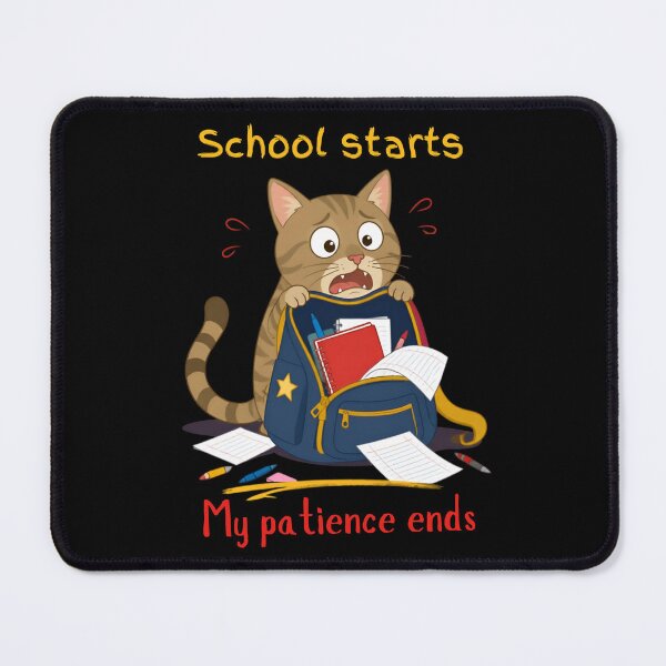 Item preview, School Starts My Patience Ends Funny Back to School Cat designed and sold by T-version.