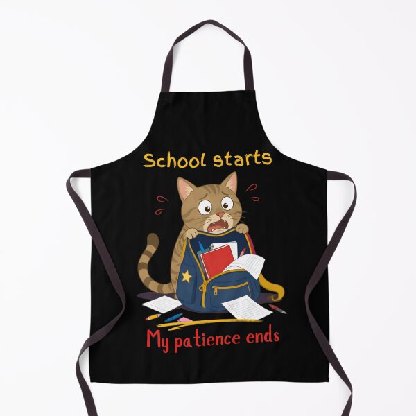 Item preview, School Starts My Patience Ends Funny Back to School Cat designed and sold by T-version.