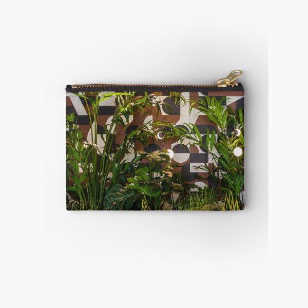 Item preview, Indoor Tropical Plants Against Geometric Tiled Wall With Modern Hanging Globe Lamps And Green Decor designed and sold by Nmallia.
