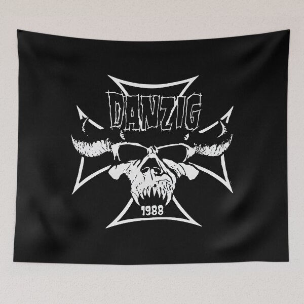 Item preview, Danzig 1988 Vintage Gothic Skull Cross designed and sold by seikiofrol.
