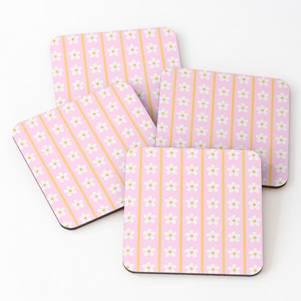 Item preview, Pink Daisy Stripes Retro Floral Pattern designed and sold by jianina-alondra.