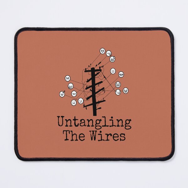 Item preview, Untangling The Wires - Retro Mental Health & Overthinking Art designed and sold by ANJ Creative Designs.