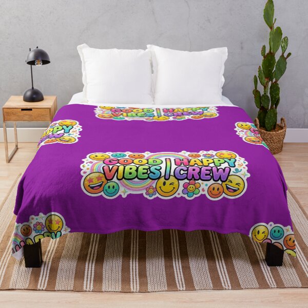 Item preview, Good Vibes Happy Crew | Retro Smiley Face Aesthetic Art designed and sold by RS-Globalist-.