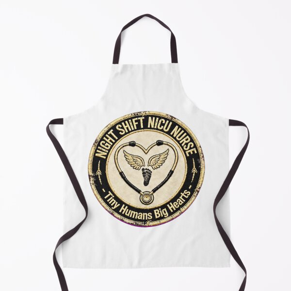 Item preview, Night Shift NICU Nurse Tiny Humans Big Hearts Angel Footprint Badge designed and sold by TauqeerArts.