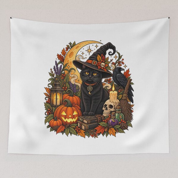 Item preview, Black Cat Witch Halloween  designed and sold by afr-saad.