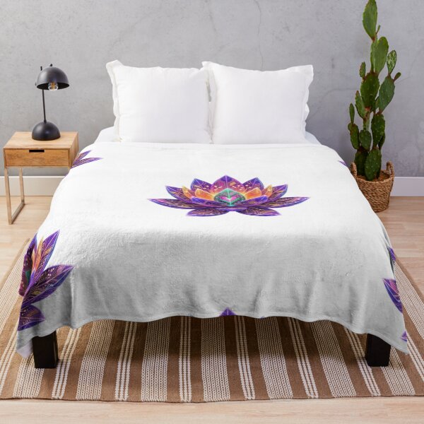 Item preview, Cyberpunk Lotus Flower Art | Neon Futuristic Zen Design designed and sold by RS-Globalist-.