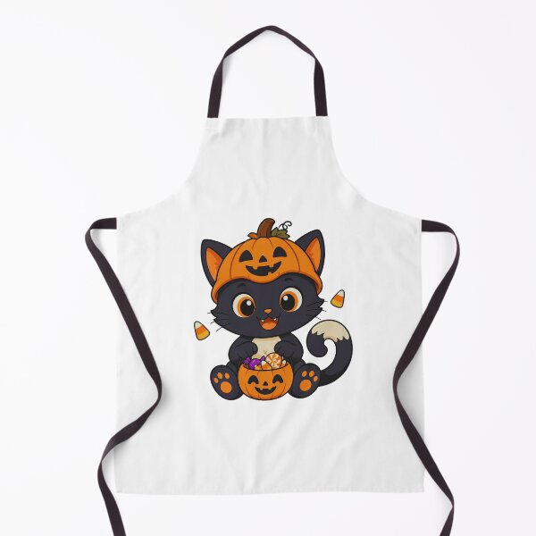 Item preview, Cute Halloween Cat with Pumpkin - Trick or Treat Candy Corn Kitten designed and sold by Knacky Print.