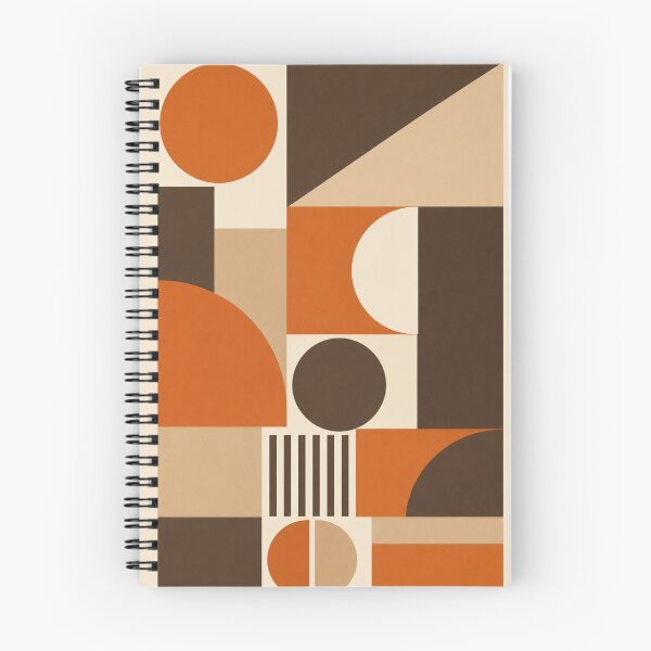 Item preview, Mid Century Orange Brown Geometry designed and sold by Zaramodo.