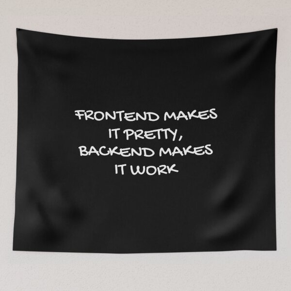 Item preview, Frontend vs Backend Developer Humor designed and sold by Redstrawberry13.