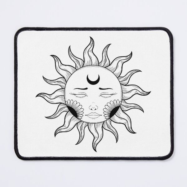 Item preview, Sun face (linework) designed and sold by Crumb and Crow.
