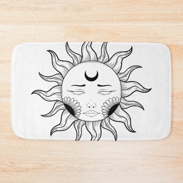 Item preview, Sun face (linework) designed and sold by Crumb and Crow.