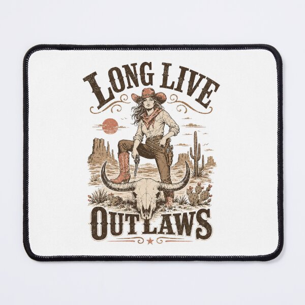 Item preview, Cowgirl Quotes, Vintage cowgirl design, Long Live Outlaws designed and sold by graphic-genie.