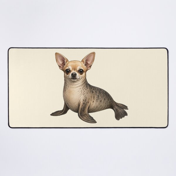 Item preview, Chihuahua Seal Hybrid – Whimsical Ocean Animal Illustration designed and sold by Skyrocketz.