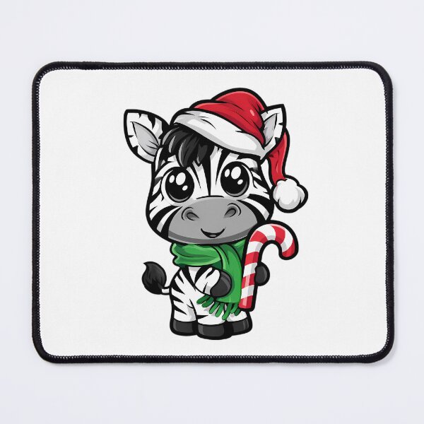 Item preview, Cute Holiday Zebra Christmas Mascot designed and sold by Retro Whimsy.