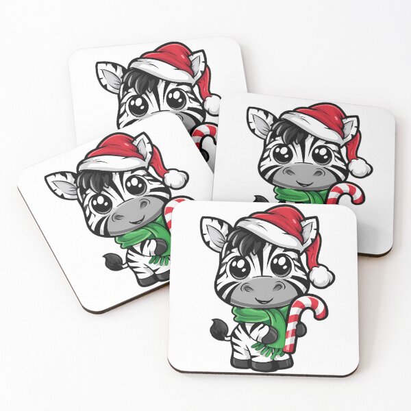 Item preview, Cute Holiday Zebra Christmas Mascot designed and sold by Retro Whimsy.