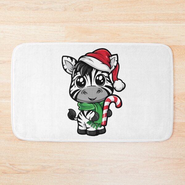 Item preview, Cute Holiday Zebra Christmas Mascot designed and sold by Retro Whimsy.
