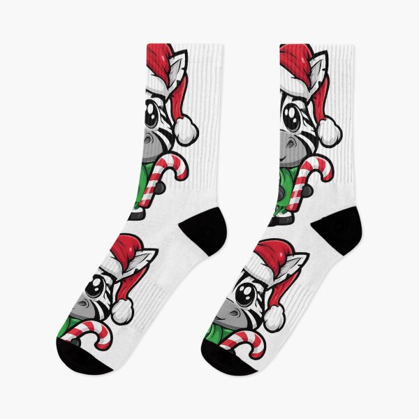 Item preview, Cute Holiday Zebra Christmas Mascot designed and sold by Retro Whimsy.