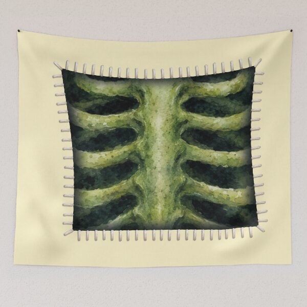 Item preview, Stitched Opening Reveals Alien Skeleton designed and sold by MoxisWatercolor.