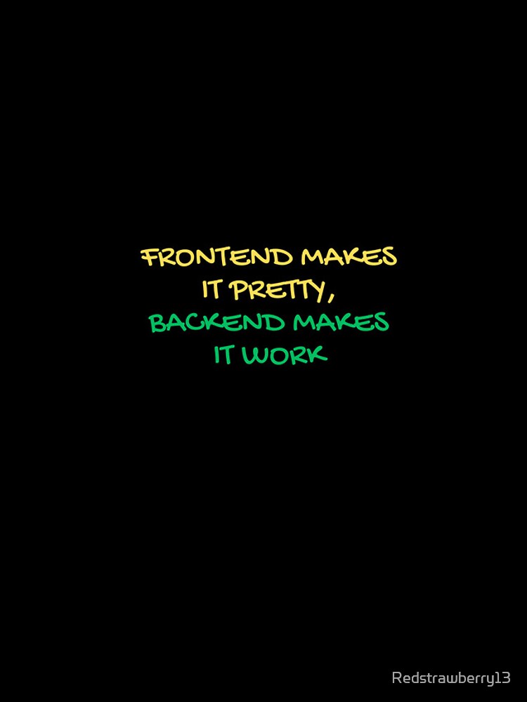 Thumbnail 4 of 4, iPhone Case, Frontend vs Backend Developer Humor designed and sold by Redstrawberry13.