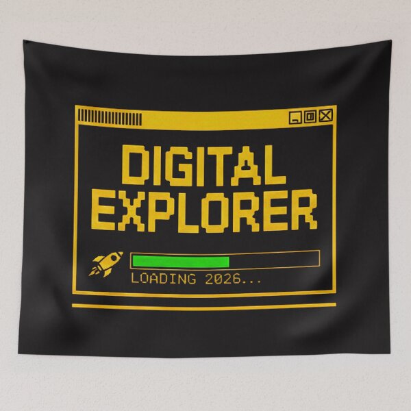 Item preview, Digital Explorer 2026 Retro Tech Graphic | Pixel Art Loading Bar Tee | RS-Globalist Official designed and sold by RS-Globalist-.
