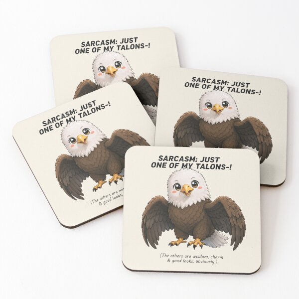 Item preview, Sarcastic Bald Eagle Funny Talons Quote Cute Kawaii Bird Design designed and sold by Madhav Creations Studio.