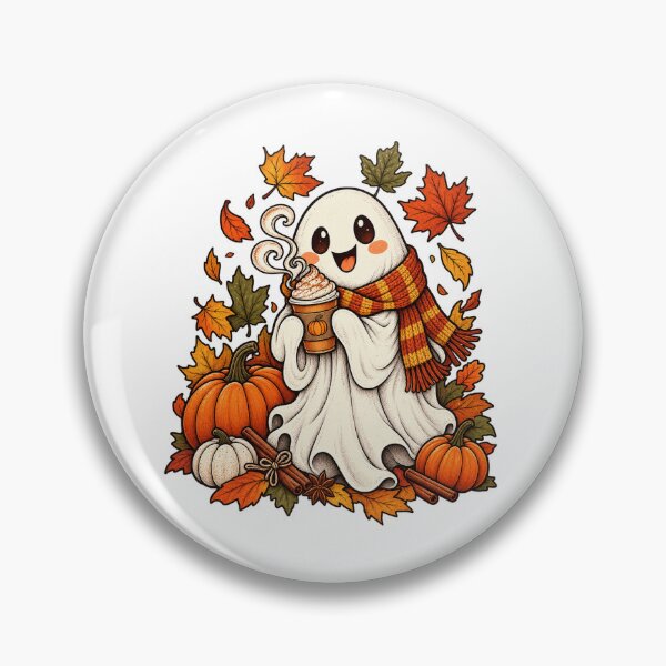 Item preview, Cute Ghost Pumpkin Spice Latte Autumn Halloween designed and sold by afr-saad.