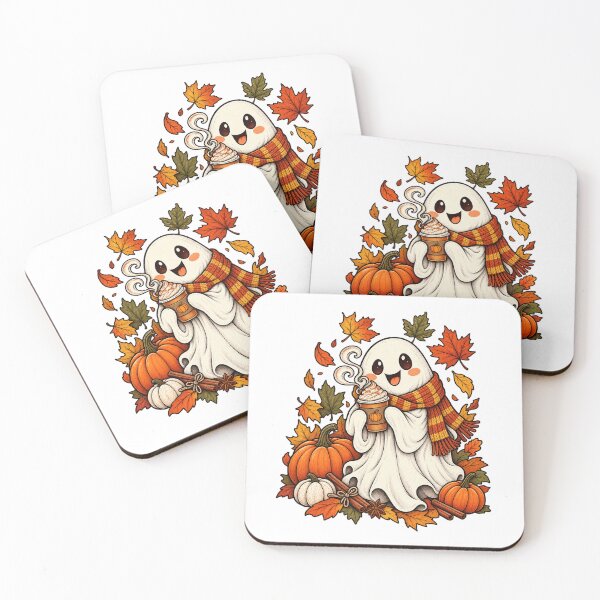 Item preview, Cute Ghost Pumpkin Spice Latte Autumn Halloween designed and sold by afr-saad.